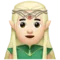 Man Elf: Light Skin Tone emoji on iPhone