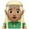 Man Elf: Medium Skin Tone emoji on iPhone