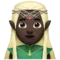 Man Elf: Dark Skin Tone emoji on iPhone