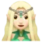 Woman Elf: Light Skin Tone emoji on iPhone (iOS 14.6)