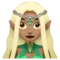 Woman Elf: Medium Skin Tone emoji on iPhone