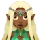 Woman Elf: Medium-Dark Skin Tone emoji on iPhone (iOS 13.1)