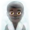 Person in Steamy Room: Dark Skin Tone emoji on Apple iOS 13.1