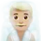 Man in Steamy Room: Medium-Light Skin Tone emoji on iPhone