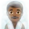 Pria di Ruangan yang Panas: Warna Kulit Sedang-Gelap emoji di iPhone (iOS 14.5)