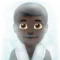 ️ Man in Steamy Room: Dark Skin Tone emoji on Apple iOS 17.4