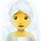 Γυναίκα σε ατμόλουτρο emoji στο iPhone (iOS 17.4)