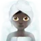 ️ Woman in Steamy Room: Dark Skin Tone emoji on Apple iOS 15.4