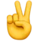 Victory Hand emoji on iPhone