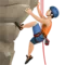 Man Climbing: Light Skin Tone emoji on iPhone (iOS 14.6)