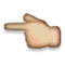 Índex del revés apuntant a l'esquerra emoji a Apple iOS 5.0