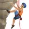Man Climbing: Medium-Light Skin Tone emoji on iPhone (iOS 14.6)