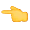 Sol tarafa işaret eden backhand (ters el) Apple üzerinde emoji iOS 8.3