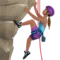 Woman Climbing: Medium Skin Tone emoji on iPhone (iOS 14.6)