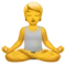 Person in Lotusposition Emoji auf Apple iOS 13.2