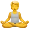 Osoba v lotosové pozici emoji na Apple iOS 17.4