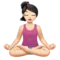 Person in Lotus Position: Light Skin Tone emoji on iPhone (iOS 13.1)