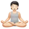 Person in Lotus Position: Light Skin Tone emoji on iPhone (iOS 14.6)