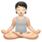 Person in Lotus Position: Light Skin Tone emoji on Apple iOS 17.4