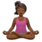 Person in Lotus Position: Medium-Dark Skin Tone emoji on iPhone (iOS 13.1)
