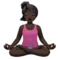 Person in Lotus Position: Dark Skin Tone emoji on Apple iOS 11.1