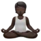 Person in Lotus Position: Dark Skin Tone emoji on Apple iOS 16.4