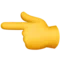Backhand Index Pointing Left emoji on iPhone