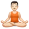 莲花坐姿男子：浅肤色 iPhone 上的表情符号 (iOS 11.3)