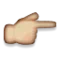 Backhand Index Pointing Right emoji on Apple iOS 5.0