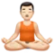 Man in Lotus Position: Light Skin Tone emoji on iPhone