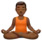 Man in Lotus Position: Medium-Dark Skin Tone emoji on iPhone