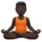 莲花坐姿男子：深色肤色 iPhone 上的表情符号 (iOS 14.2)
