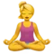 Woman in Lotus Position emoji on iPhone