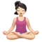 Woman in Lotus Position: Light Skin Tone emoji on iPhone