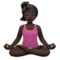 ️ Woman in Lotus Position: Dark Skin Tone emoji on Apple iOS 17.4