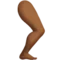 Leg: Medium-Dark Skin Tone emoji on iPhone