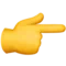 Backhand Index Pointing Right emoji on iPhone