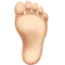 Foot: Light Skin Tone emoji on Apple iOS 17.4