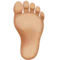 Chodidlo: Středně světlý odstín pleti emoji na Apple iOS 13.1