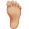 Foot: Medium-Light Skin Tone emoji on iPhone