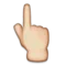 Backhand Index Pointing Up emoji on Apple iOS 5.1