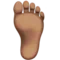 Foot: Medium Skin Tone emoji on iPhone