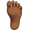 Foot: Medium-Dark Skin Tone emoji on Apple iOS 13.3