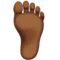 Foot: Medium-Dark Skin Tone emoji on iPhone