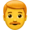 Man: Red Hair emoji on iPhone