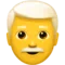 Mann: Weißes Haar Emoji auf Apple iOS 13.3