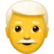 Mann: Weißes Haar Emoji auf Apple iOS 17.4