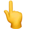 Backhand Index Pointing Up emoji on iPhone