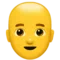 Man: Bald emoji on Apple iOS 17.4
