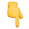 Wijsvingerrug naar beneden wijzend emoji op Apple iOS 9.1